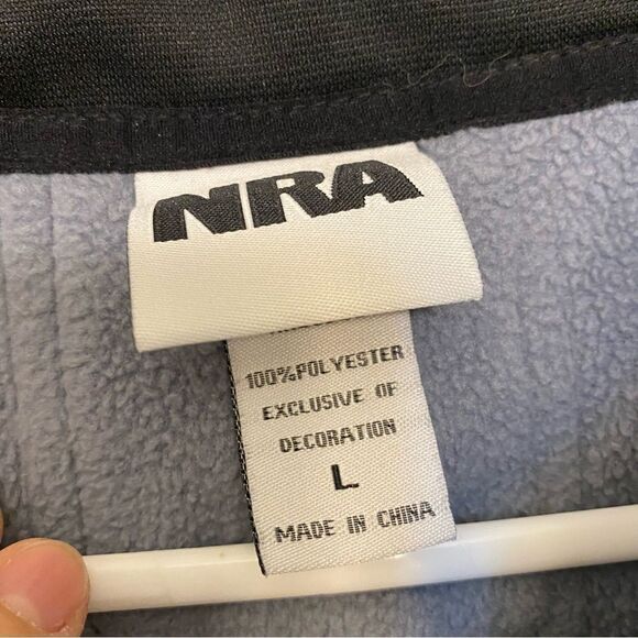 NRA National Rifle Association quarter Zip Pullover Sweatshirt hoodie jacket L - Picture 3 of 7